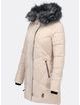 Béžová zimná bunda s kožušinou