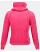 Krátky dámsky rolákový sveter ružový
