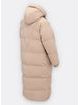 Dámská dlouhá zimní bunda s kapucí béžová