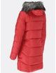 Dámska prešívaná zimná bunda lesklá červená