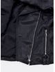 Dámska kožená bunda s asymetrickým zapínaním čierna