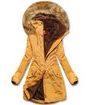 Zateplená dámská zimní bunda hořčicová