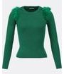 Dámsky elastický sveter zelený