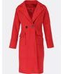 Dámsky kabát na prechodné obdobie červený