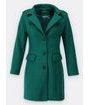 Dámský kabát klasického střihu zelený