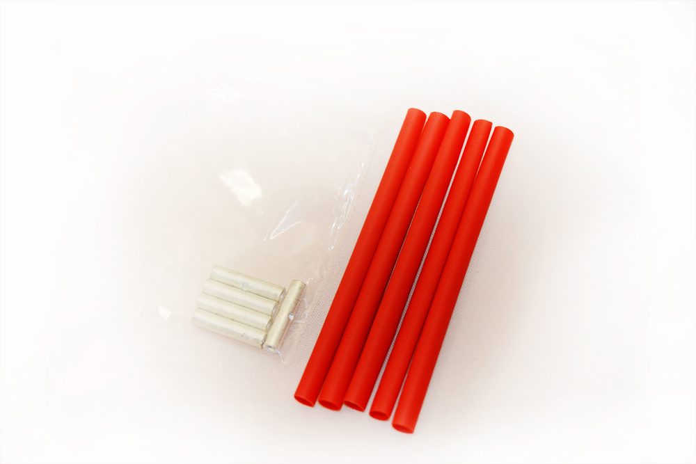 Spojky anténního drátu + smršťovací bužírky