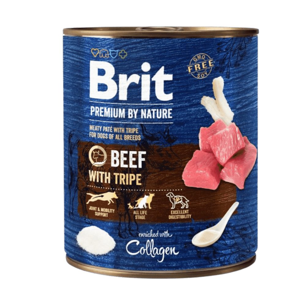 Brit konzerva Premium by Nature Beef & Tripes 800 g