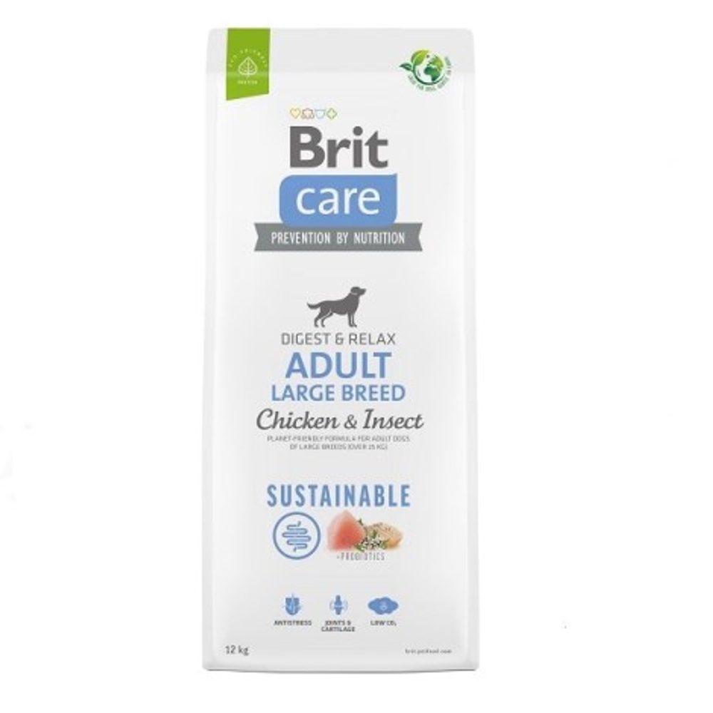 Expirace 8.8. 2026: Brit Care Dog Sustainable Adult Large Breed Chicken & Insect 12 kg | P59638