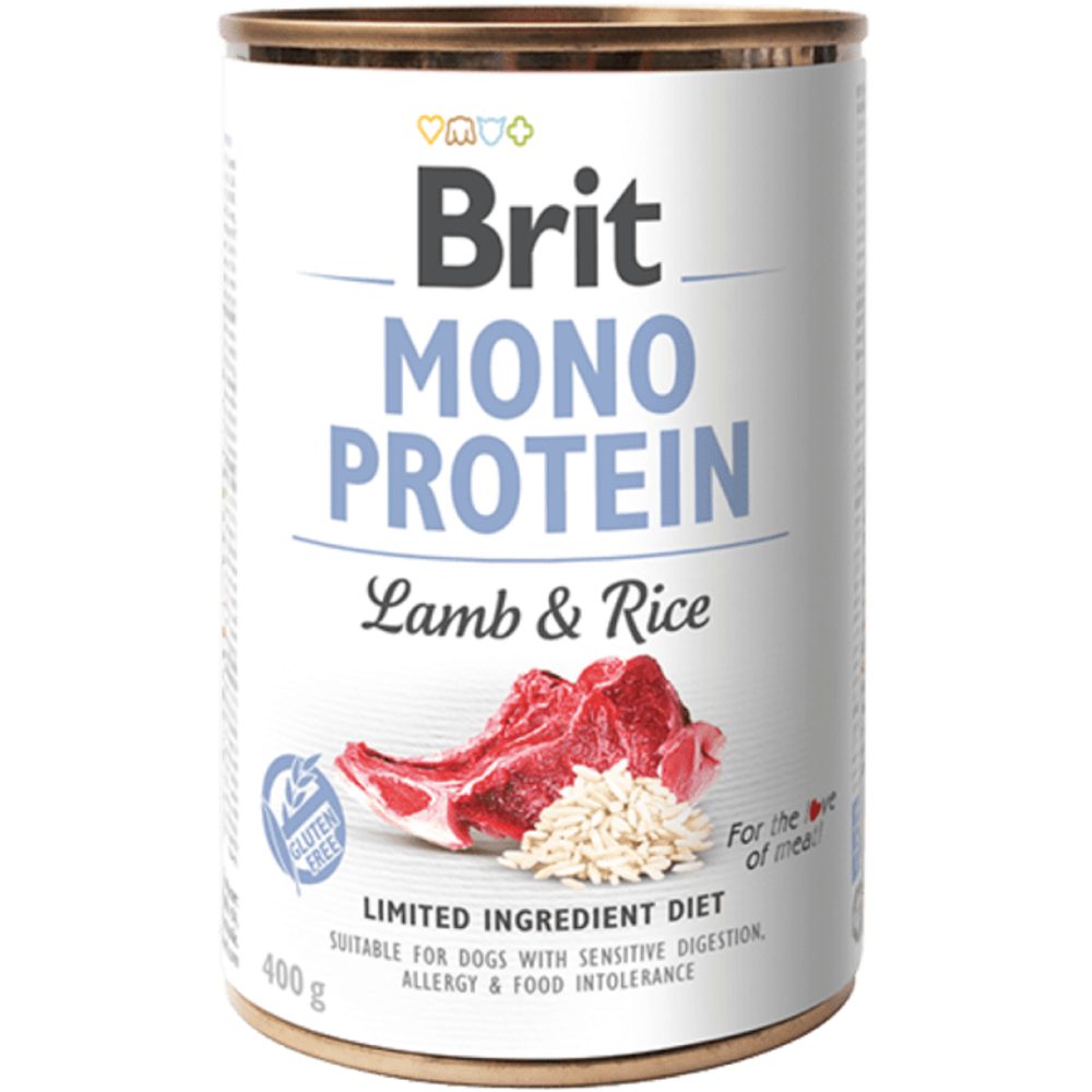Brit konzerva Mono Protein Lamb & Brown Rice 400 g