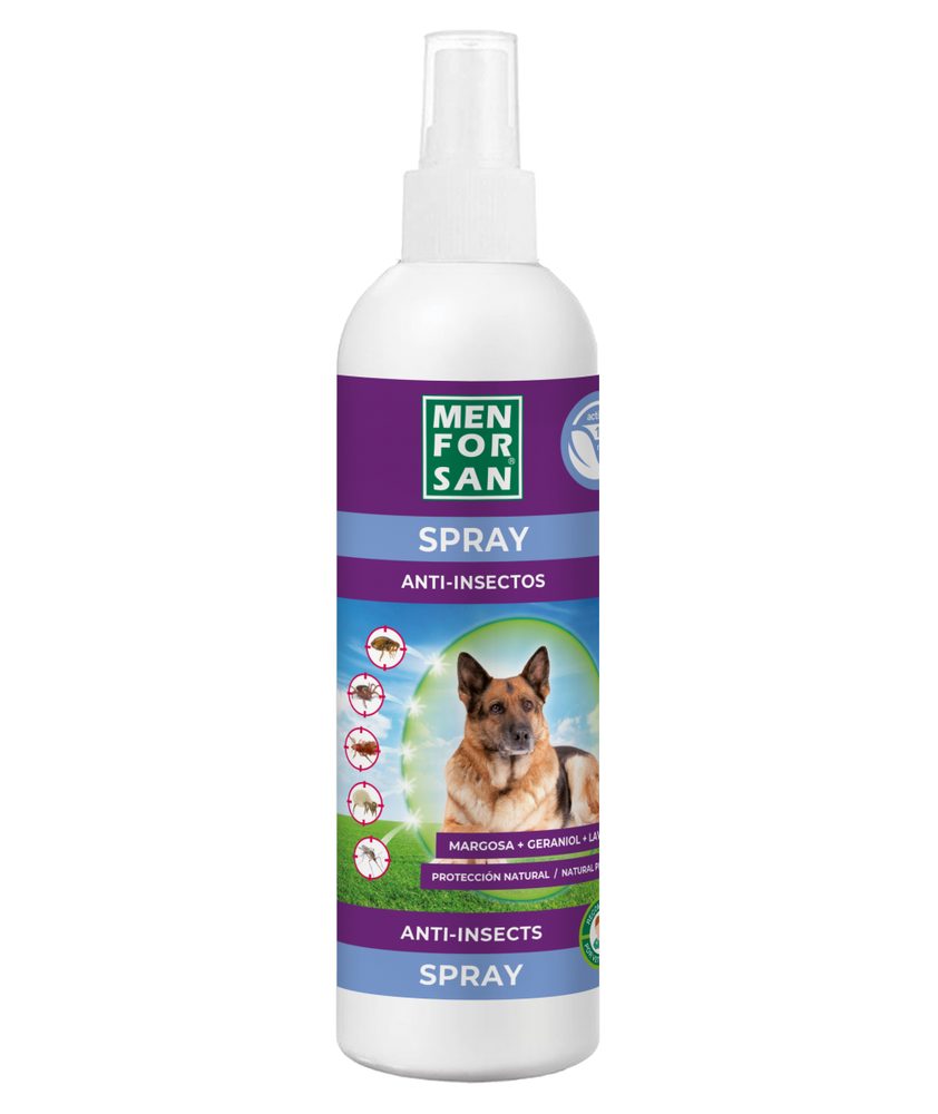 Menforsan antiparazitní sprej proti blechám a klíšťatům pro psy s margózy, 250 ml
