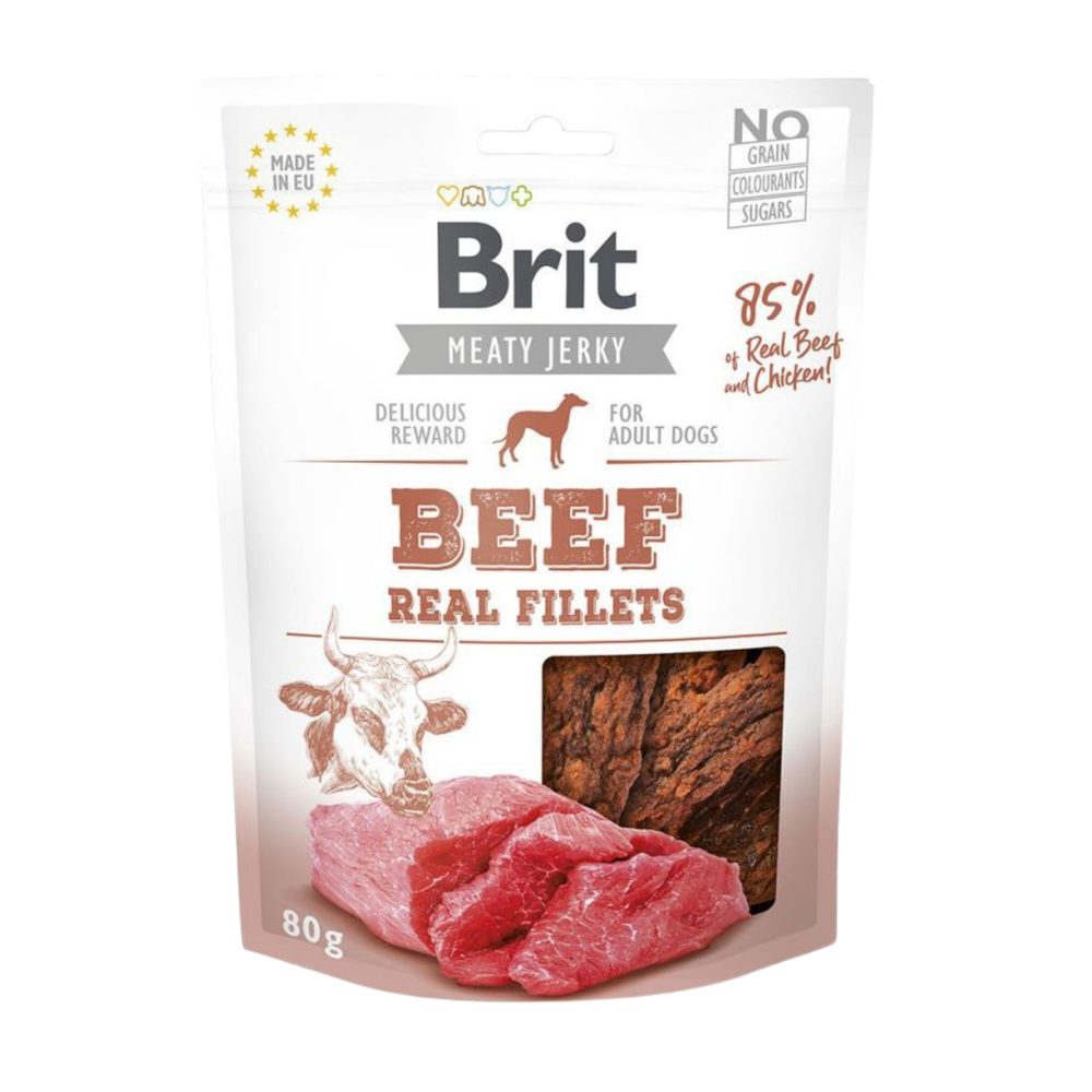 Brit Jerky Beef Fillets - 80 g