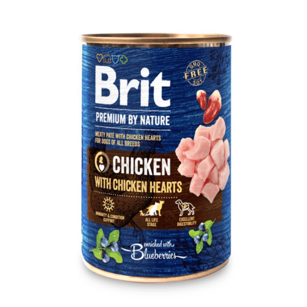 Brit konzerva Premium by Nature Chicken & Hearts 800 g
