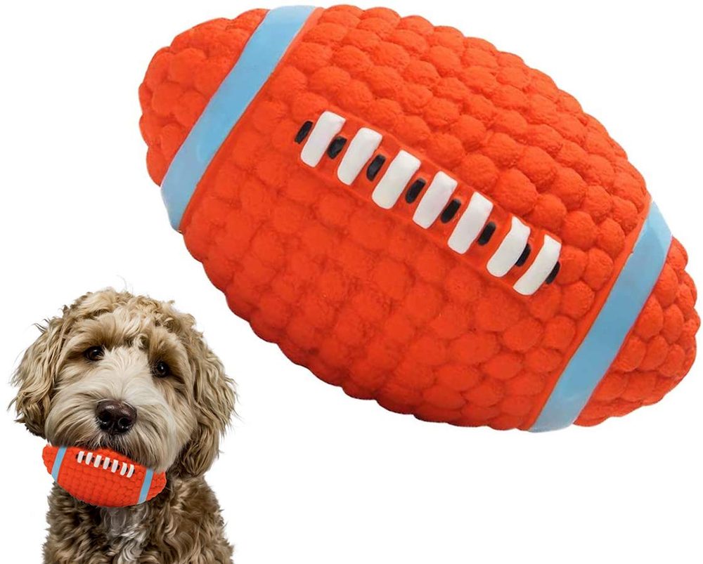 Reedog Rugby, latexová pískacia lopta - 14 cm