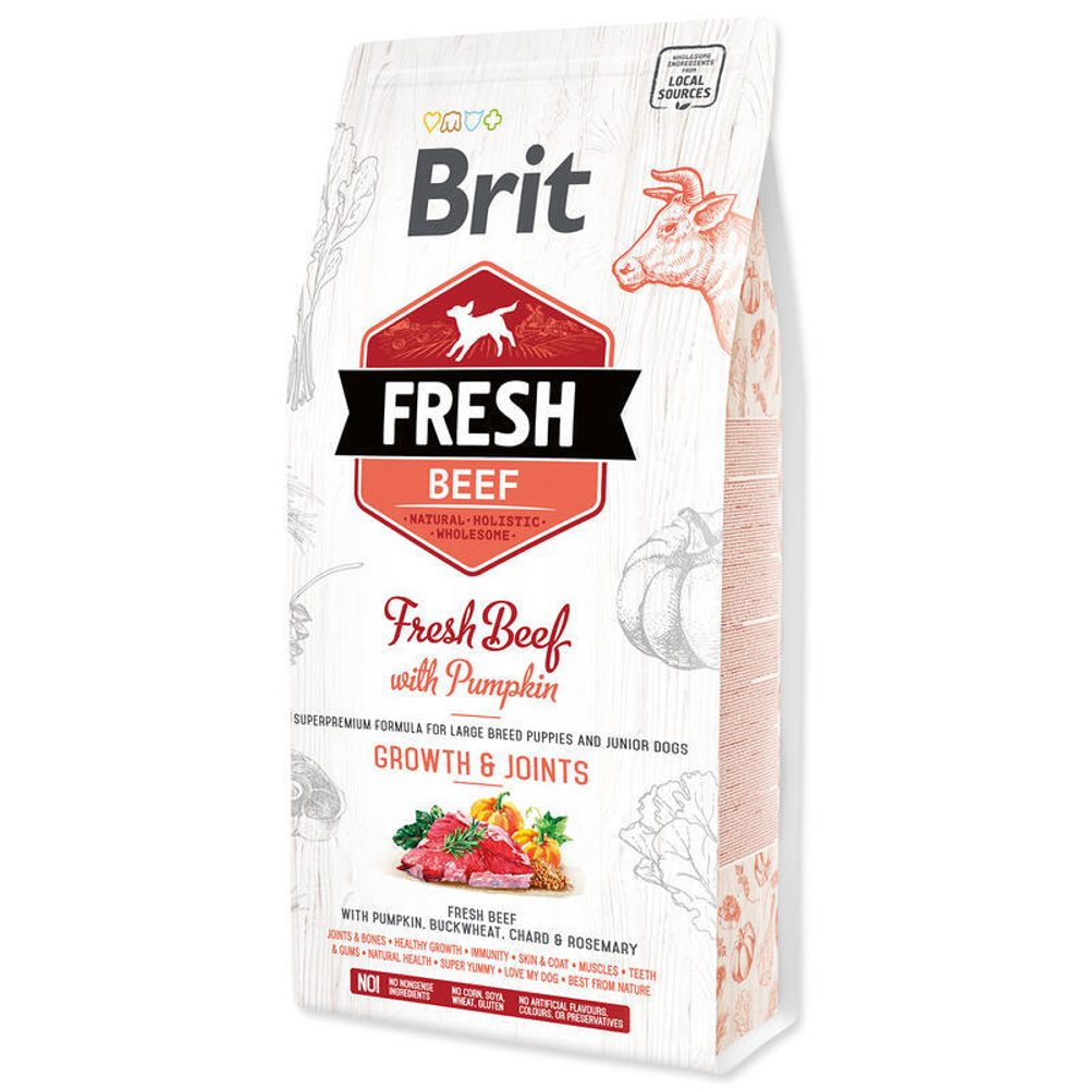 Expirace 8.7. 2026: Brit Fresh Beef & Pumpkin Puppy Large Bones & Joints 2,5 kg | P59681