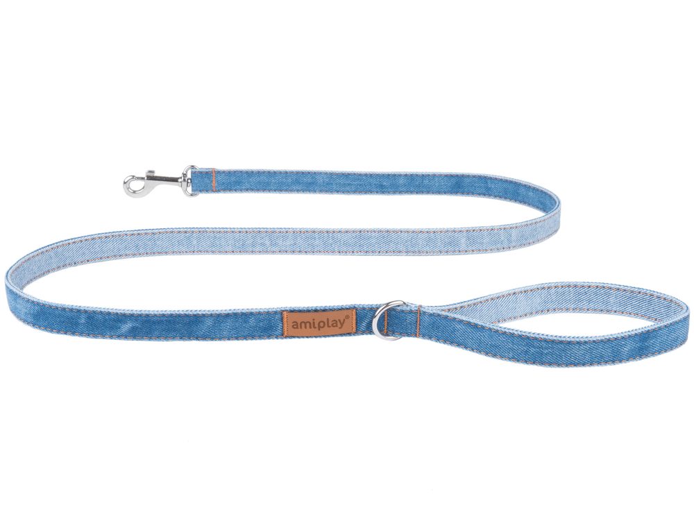 Amiplay Vodítko Denim světlé 140 cm - L