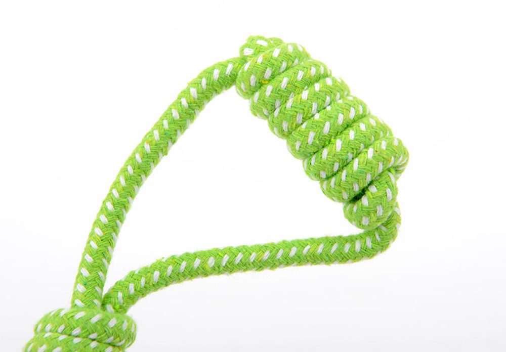 Přetahovadlo Reedog, bavlněné lano s míčem + úchyt, 27 cm (obrázek 3)