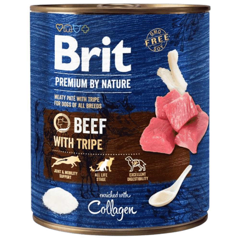 Brit konzerva Premium by Nature Beef & Tripes 800 g