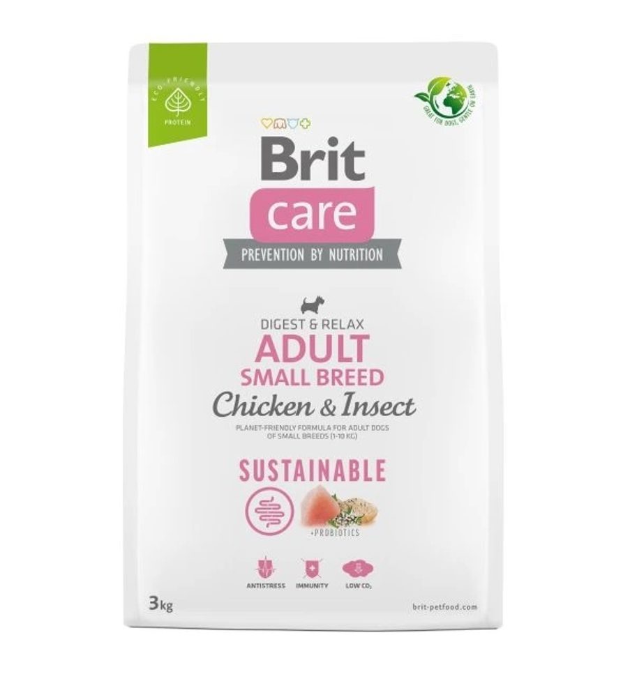 Expirace 23.9. 2026: Brit Care Dog Sustainable Adult Small Breed Chicken & Insect 3 kg | P59680 v Reedog.cz
