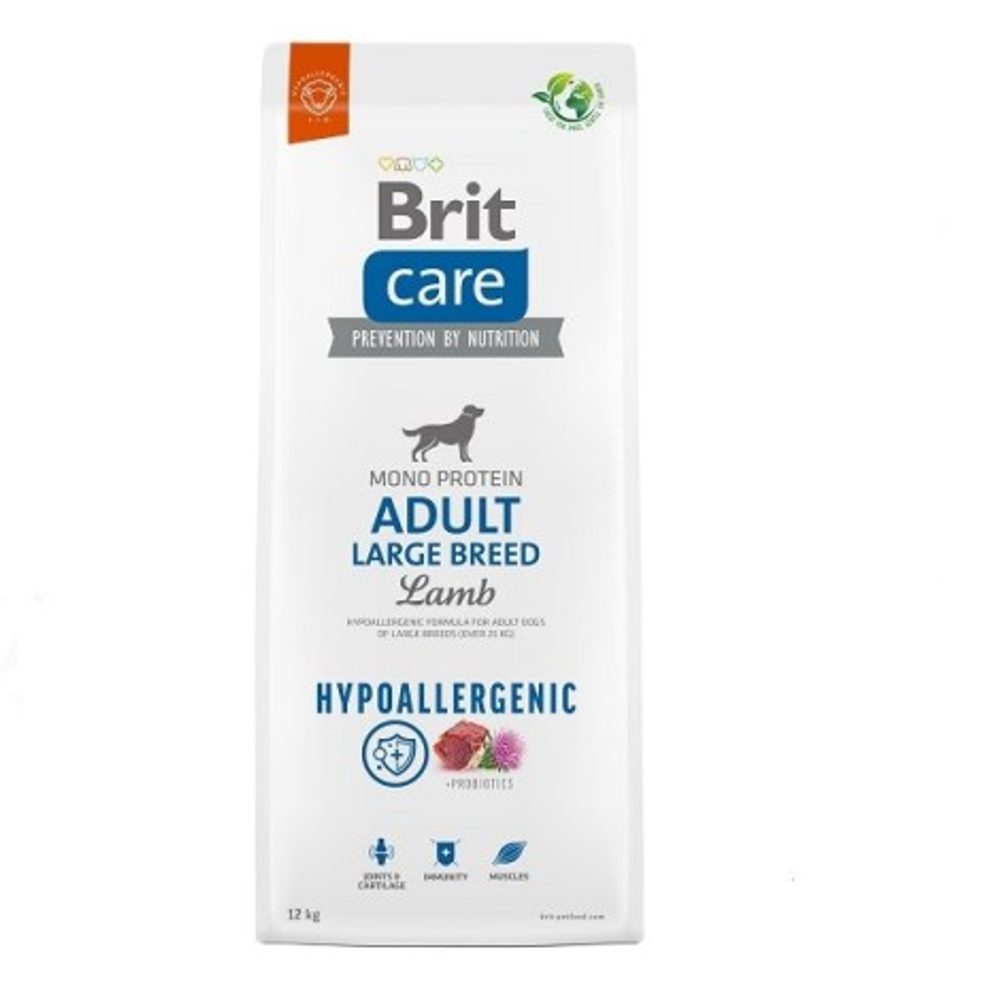 Expirace 22.7. 2026: Brit Care Dog Hypoallergenic Adult Large Breed Lamb 12 kg | P59641