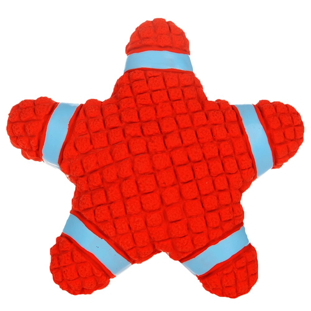 Reedog star red, latexová pískacia hračka, 15 cm