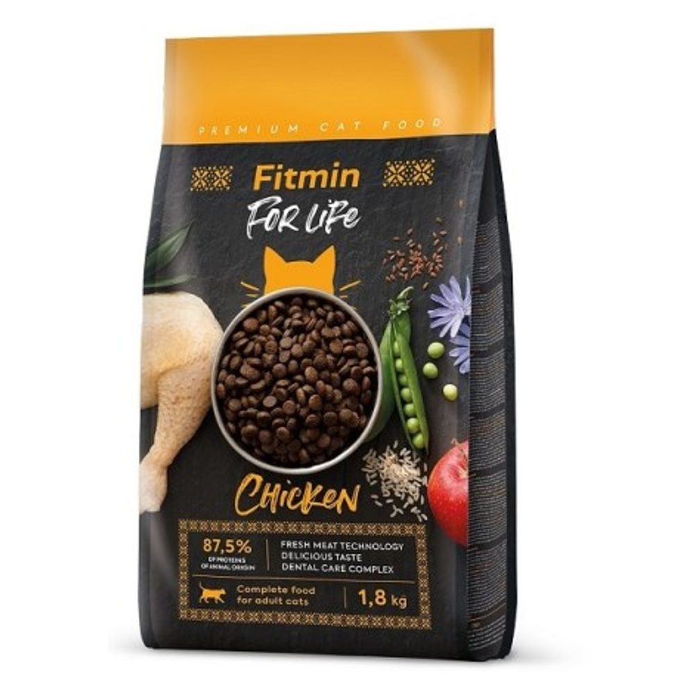 Expirace 30.7. 2026: Fitmin Cat For Life Adult Chicken 1,8 kg | P59683
