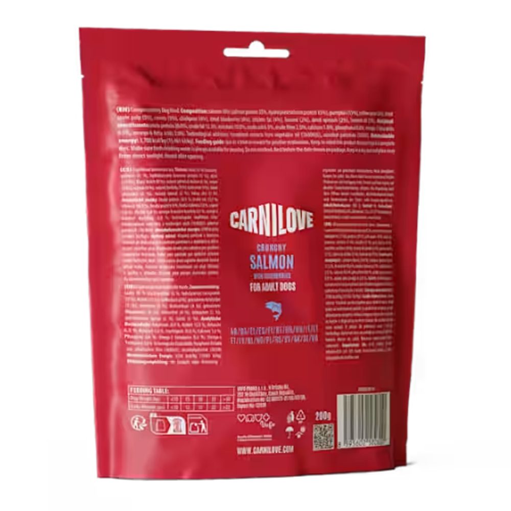 Carnilove Dog Crunchy Snack Losos & čučoriedky 200 g