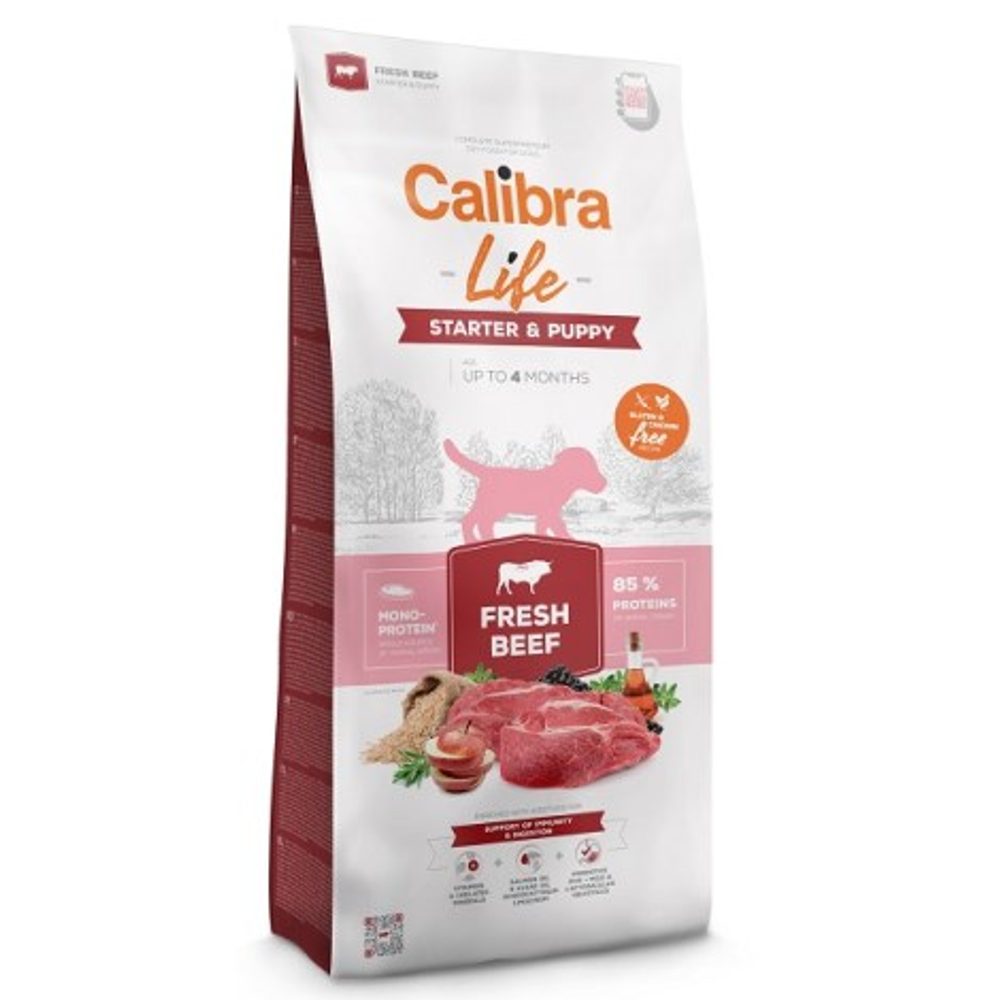 Calibra Dog Life Starter & Puppy Fresh Beef 12 kg