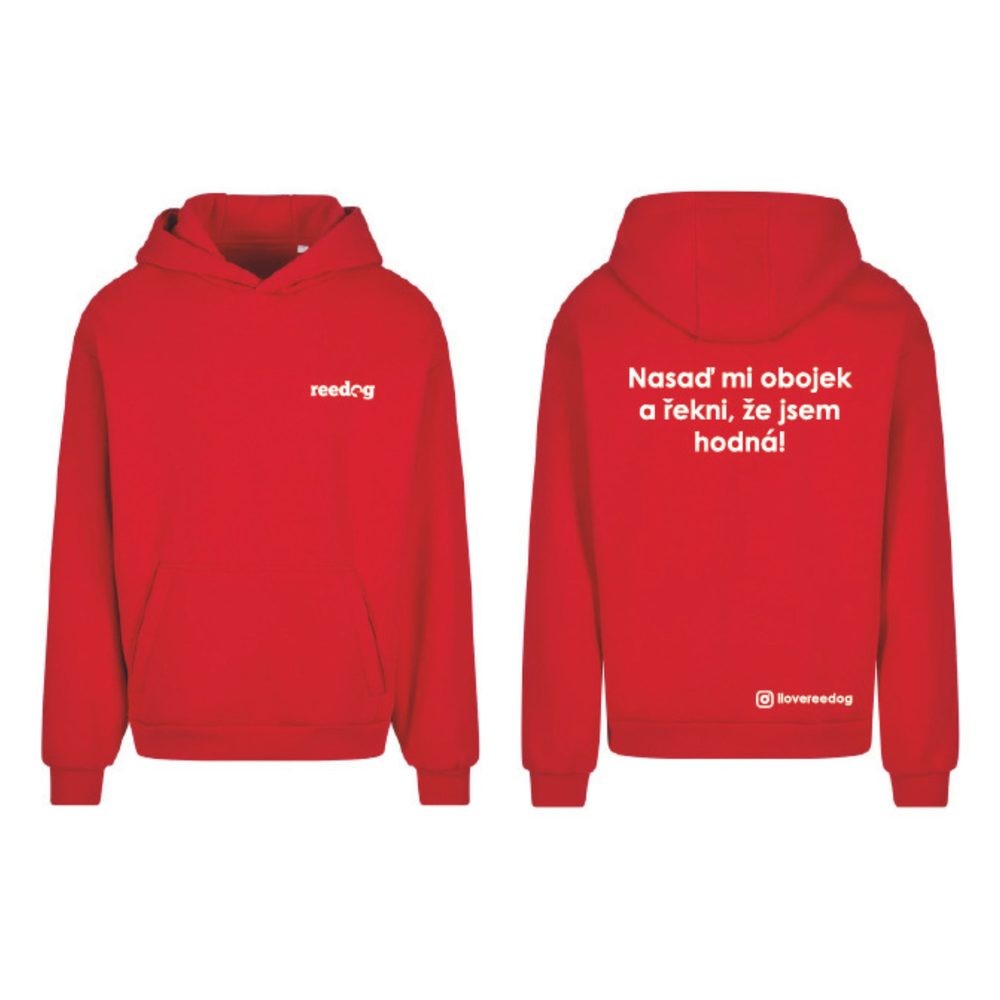 Reedog mikina červená "Obojek" - 3XL (obrázek 3)
