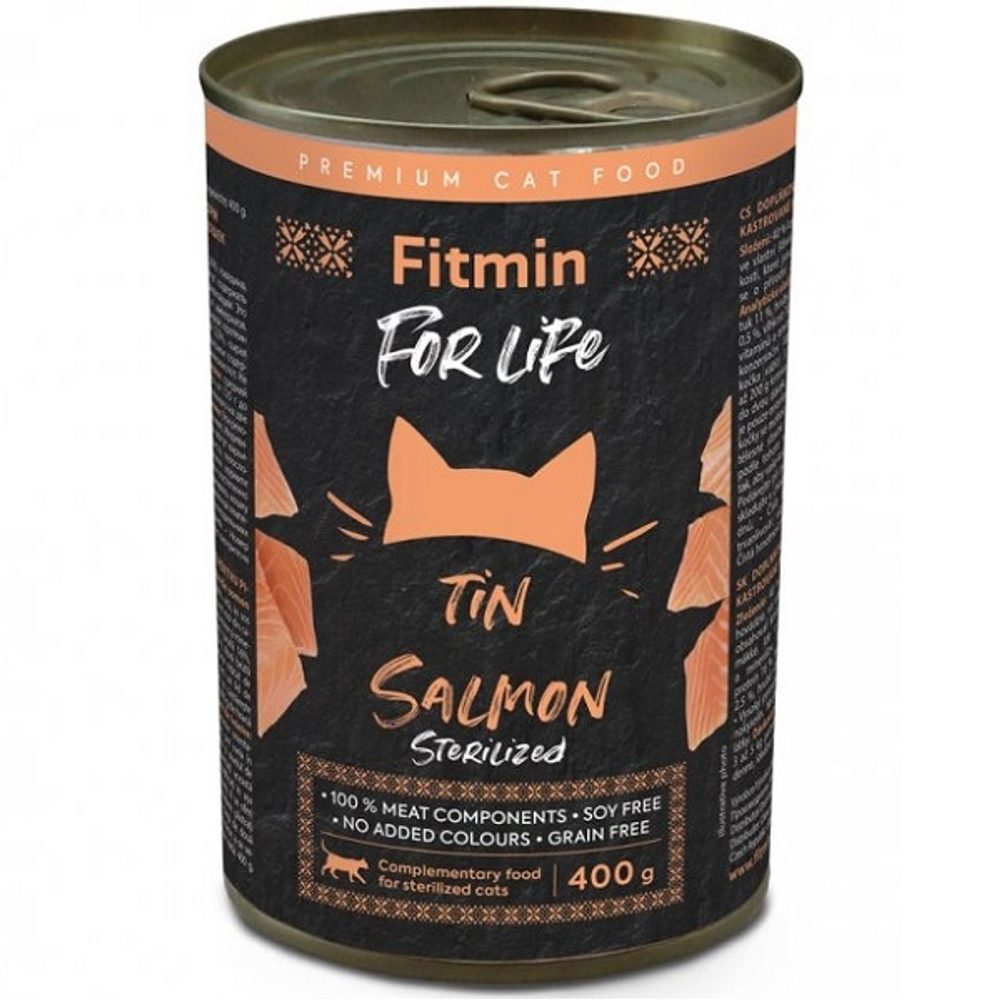 Fitmin Cat For Life konzerva Sterilized Salmon 400 g