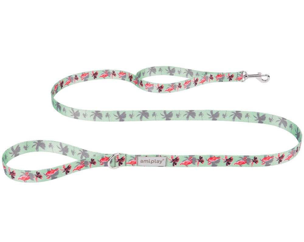 Amiplay Vodítko Be Happy Flamingo 150 cm - L