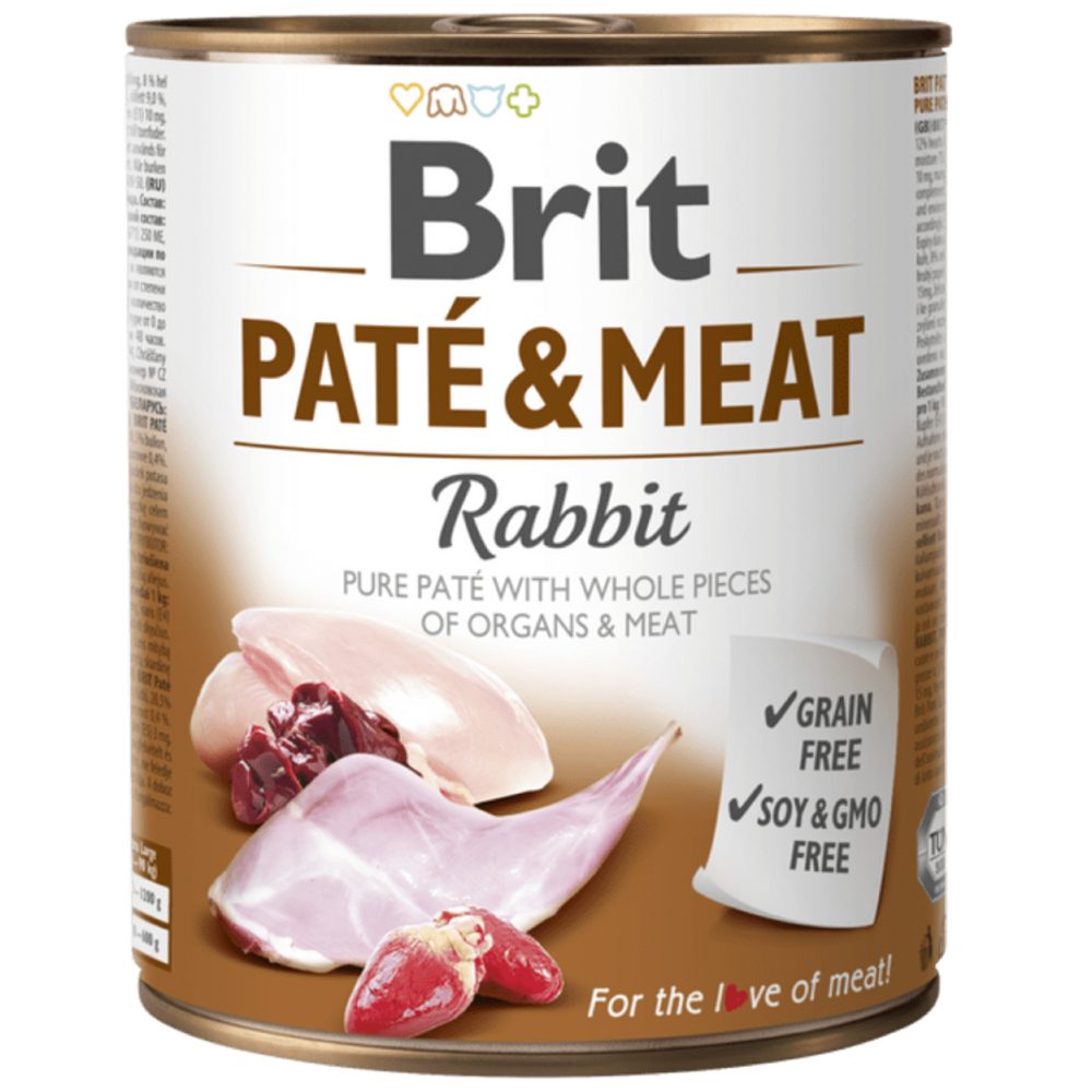 Brit konzerva Paté & Meat Rabbit 800 g