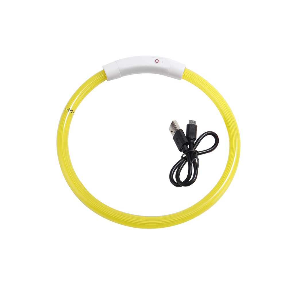 Reedog Full Light USB dobíjecí svítící obojek pro psy a kočky - žlutá - M (obrázek 7)