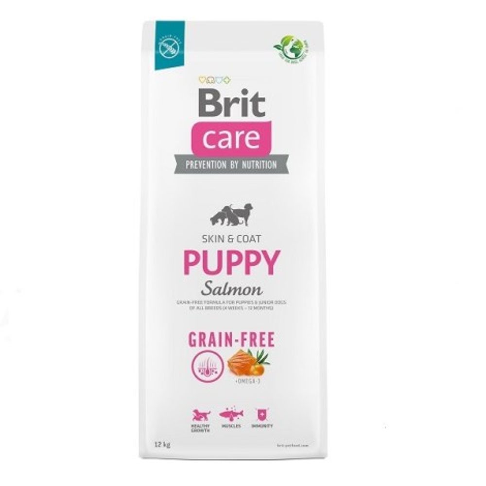 Expirace 13.6. 2026: Brit Care Dog Grain-free Puppy Salmon 12 kg | P59640