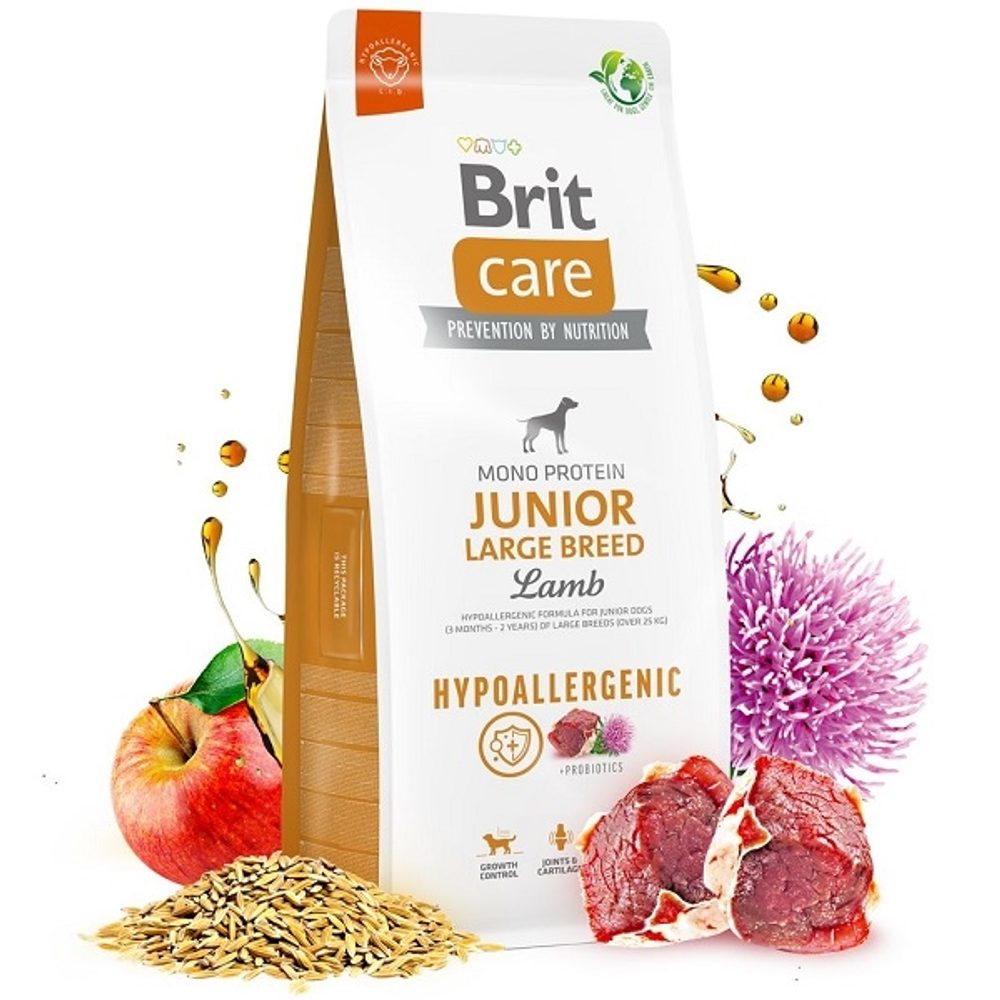 Expirácia 13.4. 2026: Brit Care Dog Hypoallergenic Junior Large Breed Lamb 3 kg