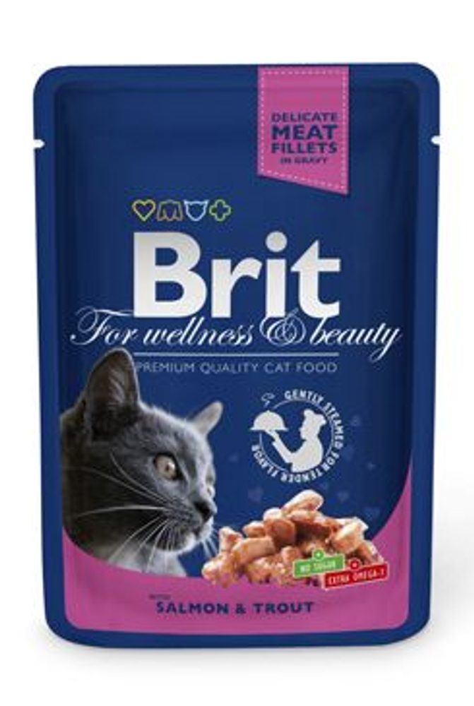 Brit Premium Cat kapsa with Salmon & Trout 100g