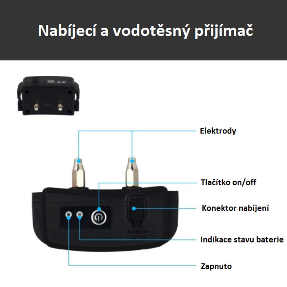 iTrainer TP16 - pro 8 psů.
 

 
Nastavení zón
iTrainer TP16 disponuje funkcemi zvuk a impuls.
 
Typ korekce 
Ohradník iTrainer TP16 disponuje nastavením síly impulzu.
 
 Drát v balení
Základní balení elektronického ohradníku iTrainer TP16 obsahuje 200 metrů drátu (nicméně velmi slabého - doporučujeme povrchovou instalaci), což je plně dostačující pro většinu instalací.