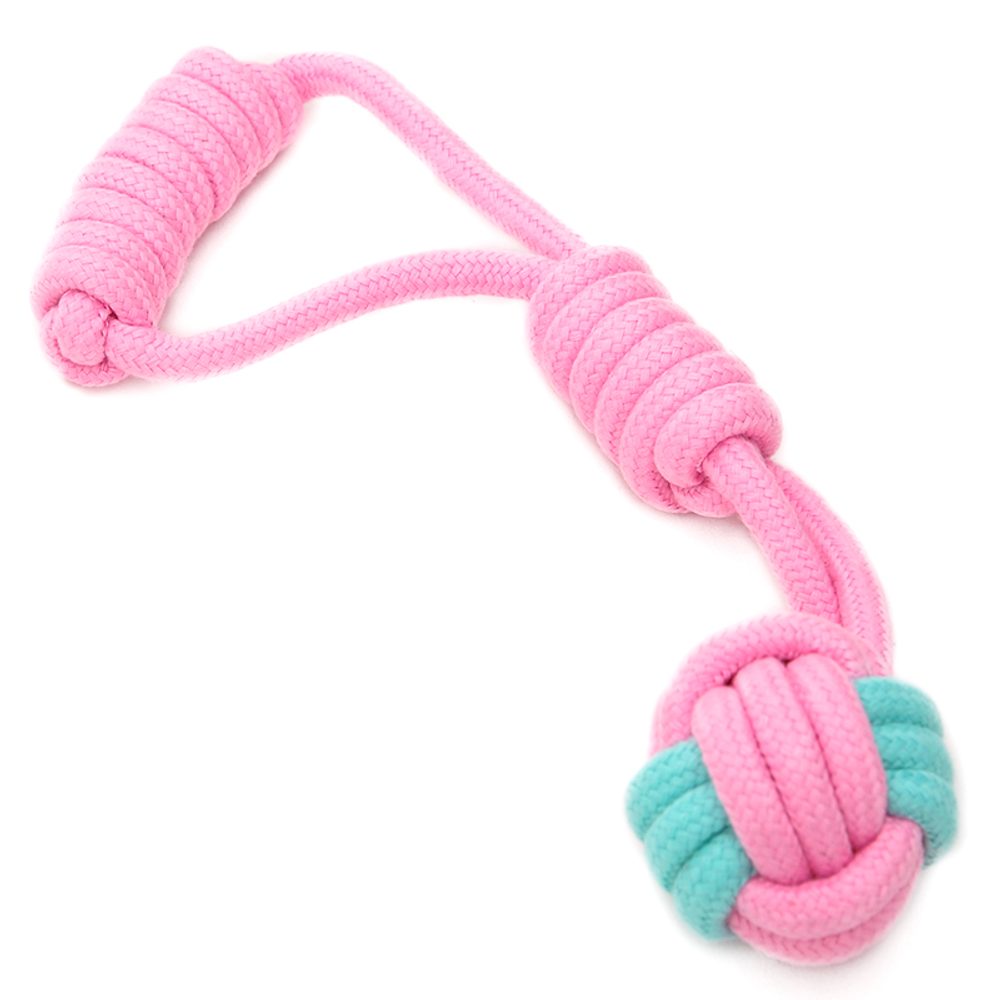 Přetahovadlo Reedog, bavlněné lano s míčem + úchyt, 27 cm (obrázek 6)