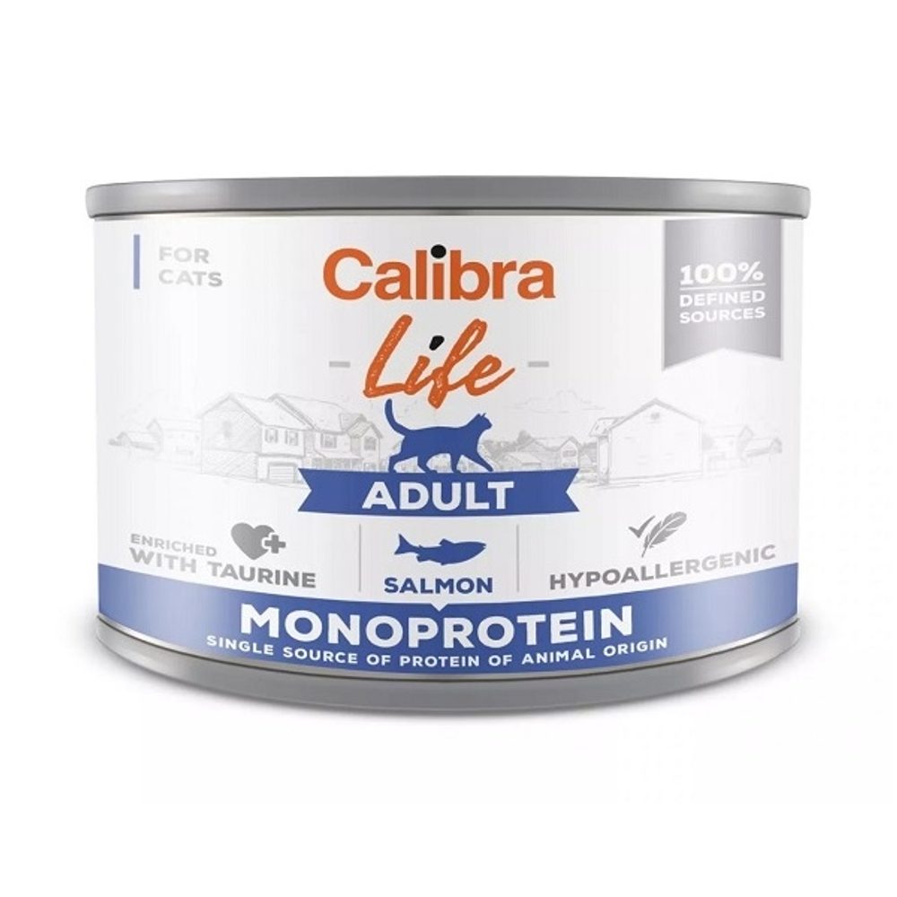 Calibra Cat Life konzerva Adult Salmon Monoprotein 200 g