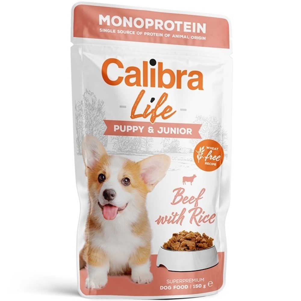 Calibra Dog Life kapsička Puppy & Junior Beef 150 g