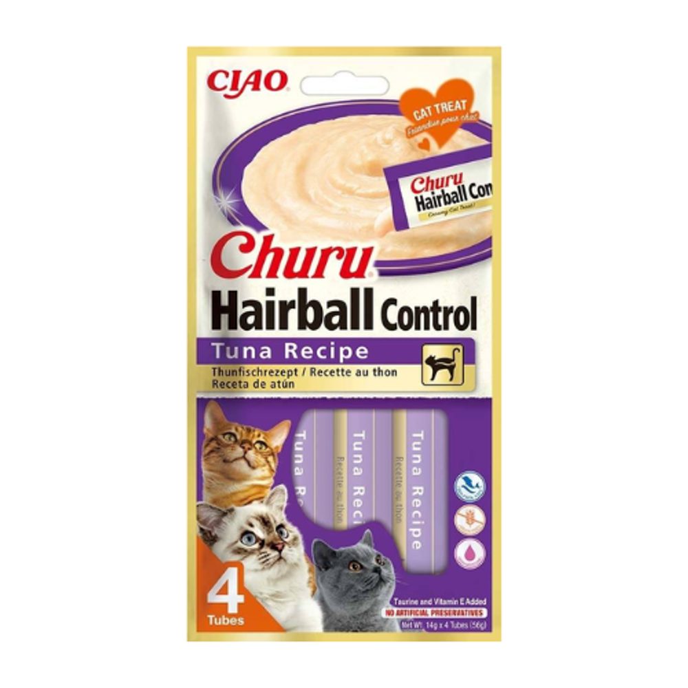 Churu Cat Hairball Tuna Recipe 4x14g | P58782