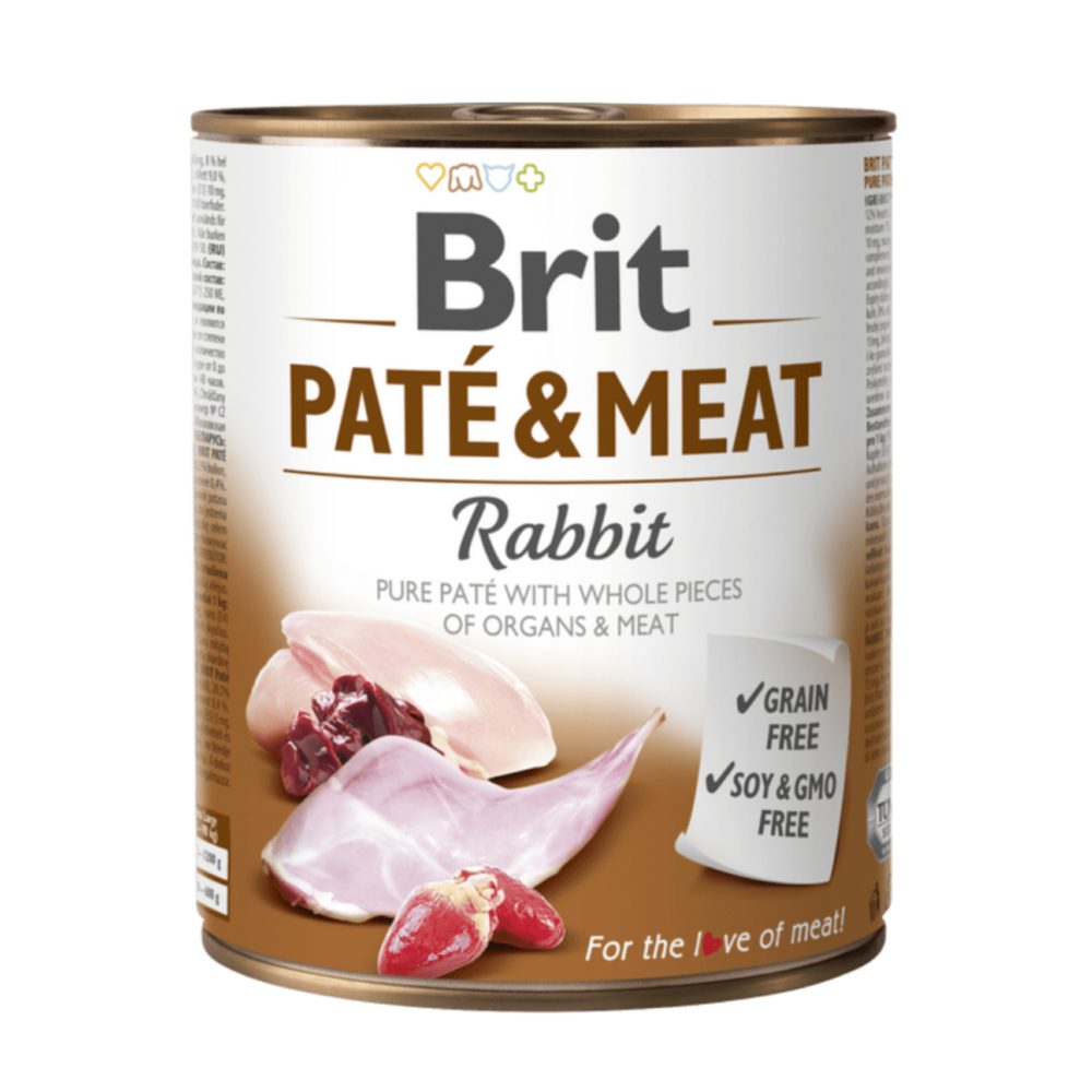 Brit konzerva Paté & Meat Rabbit 800 g
