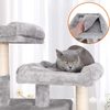 Cat scratching tree, grey, 140 cm