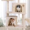 Cat scratching tree, beige, 140 cm