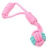 Dog rope pull toy Reedog with ball, 30 cm