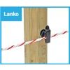 Izolátor pro elektrický ohradník plochý, pro pásku do 40 mm, lanka a lana - 25 ks