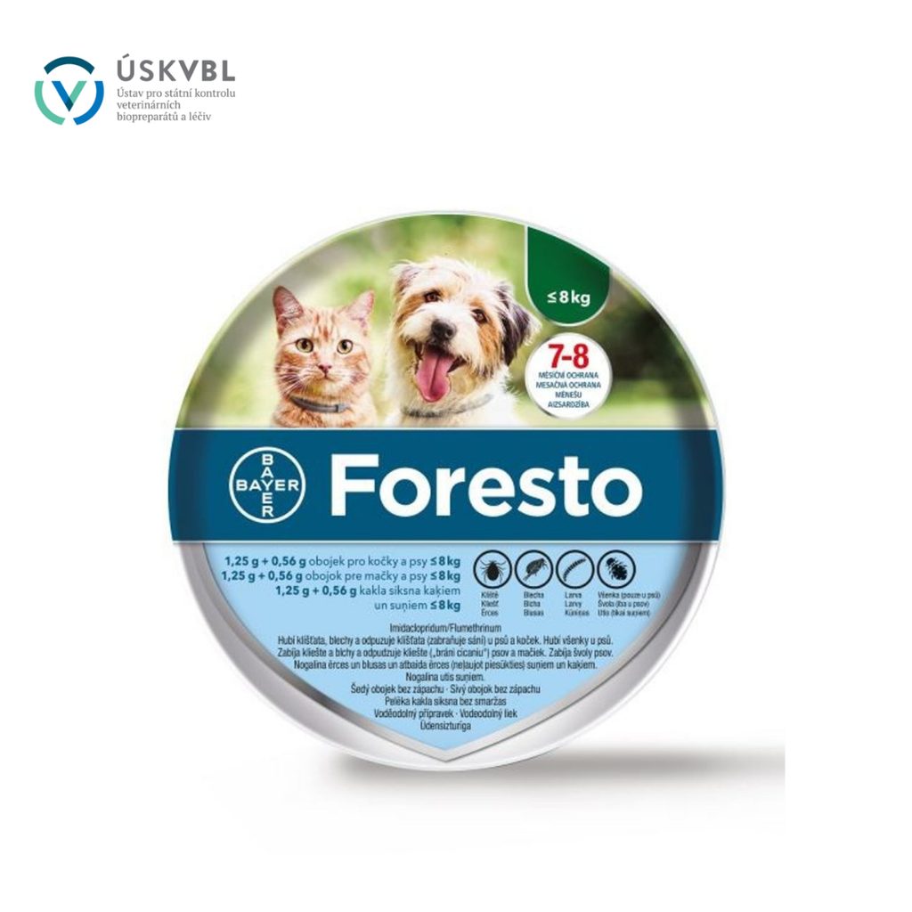Obojok proti kliešťom Foresto pre psov a mačky 38 cm (pod 8kg) -  Antiparazitní obojky pro kočky - Reedog.sk ®