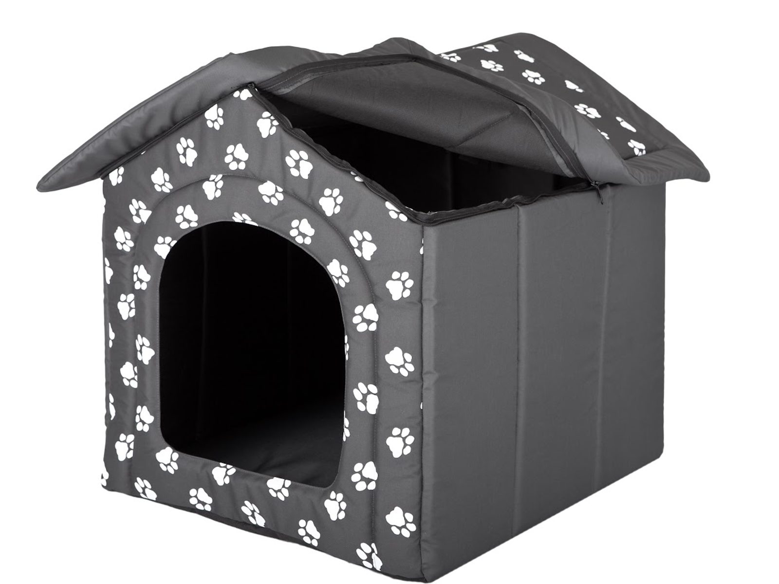 2er Set Hundebetten Scotland, Dunkelgrau, Kariert – Wasserfeste Unterseite, 59 X 53 X 18 Cm
