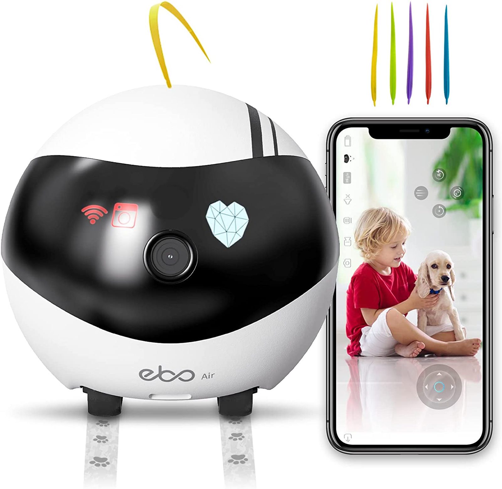 EBO AIR Pet Camera - Smart camera Enabot - Reedog.eu EBO AIR Pet Camera - Smart camera Enabot - Reedog.eu
