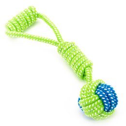 Reedog tira y afloja, cuerda de algodón con pelota + asa, 27 cm