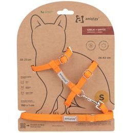 Amiplay Kšíry pro kočku s vodítkem Samba Oranžové